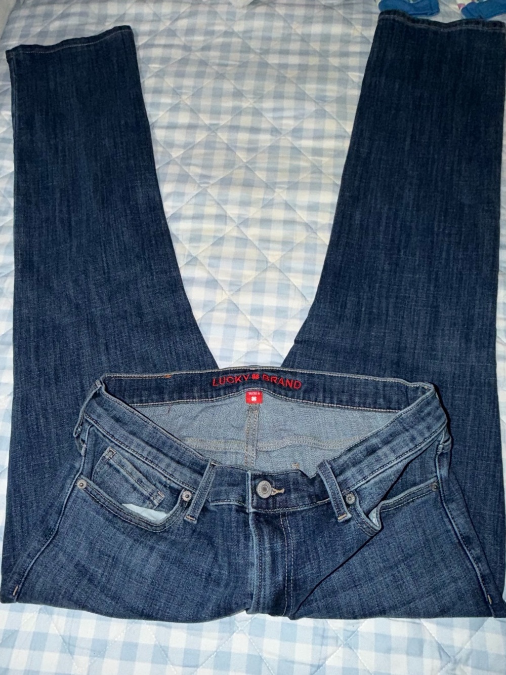 Lucky Brand Women's Straight Leg Jeans in Dark Blue Wash